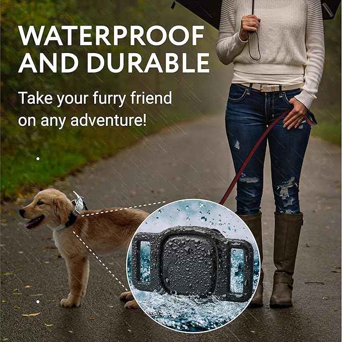 Impresa 2-Pack Waterproof Silicone Dog Collar Tracker Case - Durable Pet Tile Tracker Holder for Small, Medium & Large Dogs - Secure, Weatherproof Design Fits Most Collars for GPS Tracking & Safety