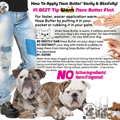 The Blissful Dog Mastiff Nose Butter for Dry, Cracked Skin, Lick-Safe Dog Nose Balm with Moisturizing Shea Butter, Almond, Olive, and Essential Oils, Pet Supplies, Uncented, 4 oz.