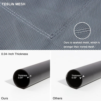 Love's cabin Elevated Cooling Dog Bed for Large Dogs, Portable Indoor & Outdoor Raised Pet Dog Cat Cot, Durable Summer Frame with Breathable Mesh, Grey, 48 inches