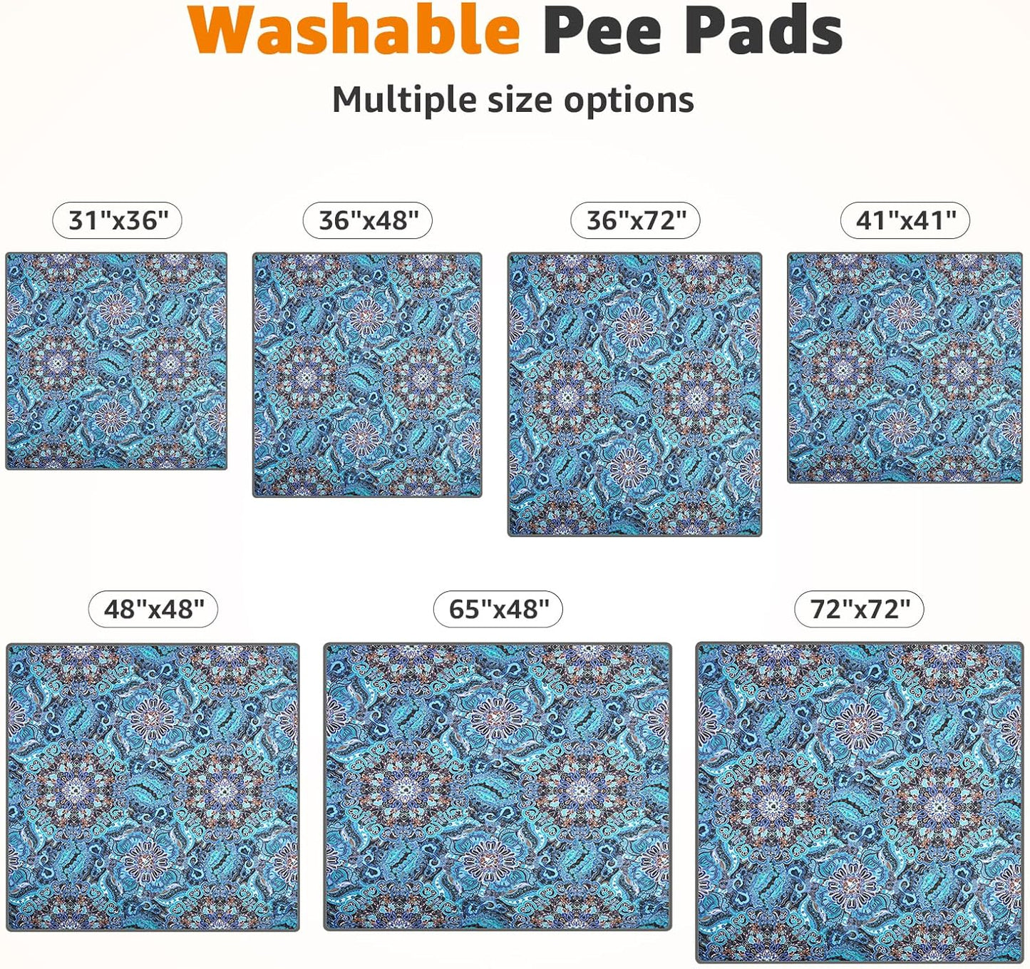 LOOBANI Washable Pee Pads for Dogs, 2 Pack Super Absorbent Reusable Puppy Pads Leakproof Dog Traning Pads, Waterproof Non-Slip Whelping Pad for Floor, Playpen, Crate, Couch-31 x36 (Green)