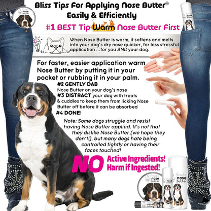 The Blissful Dog Greater Swiss Mountain Dog Unscented Nose Butter - Dog Nose Butter, 4 Ounce