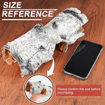 Reptile Hide Caves Simulation Tree Hideout, Hideout Shelter Sleep Cave is Decorated for Arboreal Reptile, Snake, Leopard Gecko, Lizard, Salamander, Hermit Crab Aquarium