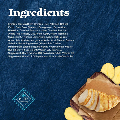 Blue Buffalo Wilderness High-Protein, Grain-Free Natural Wet Food for Adult Cats, Chicken Paté, 3-oz, 24-pack