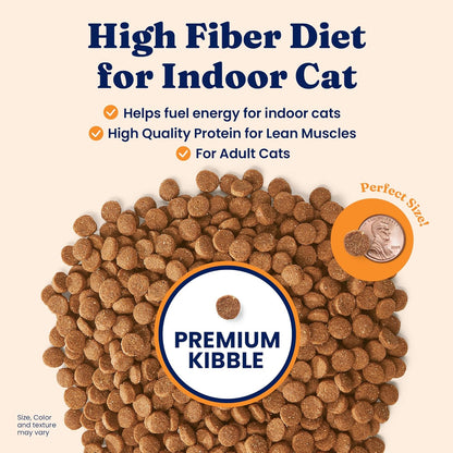 Solid Gold Indoor Dry Cat Food - Grain Free & Gluten Free - Salmon Cat Food Dry Kibble for Indoor Cats w/Probiotics & Fiber for Gut Health - Sensitive Stomach & Hairball Support for Adult Cats - 12LB