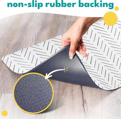 NALALAS Large Dog Mat for Food and Water, Cat Feeding Mat | Large Waterproof Dog Bowl Mat | Non-Slip Pet Food Mat for Floors | Pet Mats for Food and Water | Easy to Clean