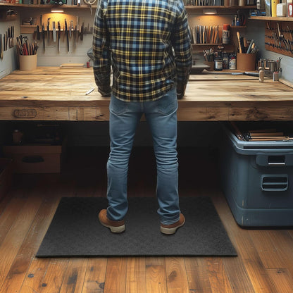 Mohawk Home Heavy Duty Rubber Stall Mat - Gym Floor- Under Dog Crate - All Purpose Utility 2'x3' - 1/2" Thick