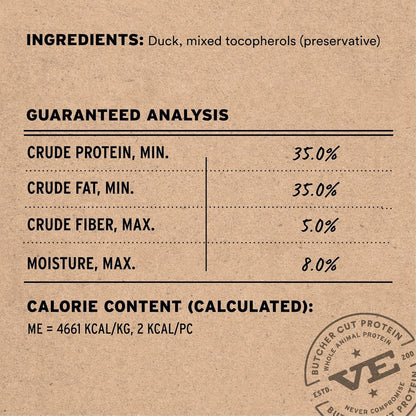 Vital Essentials Duck Bites Dog Treats, 5.5 oz | Freeze-Dried Raw | Single Protein | Premium Quality High Protein Training Treats | Grain Free, Gluten Free, Filler Free