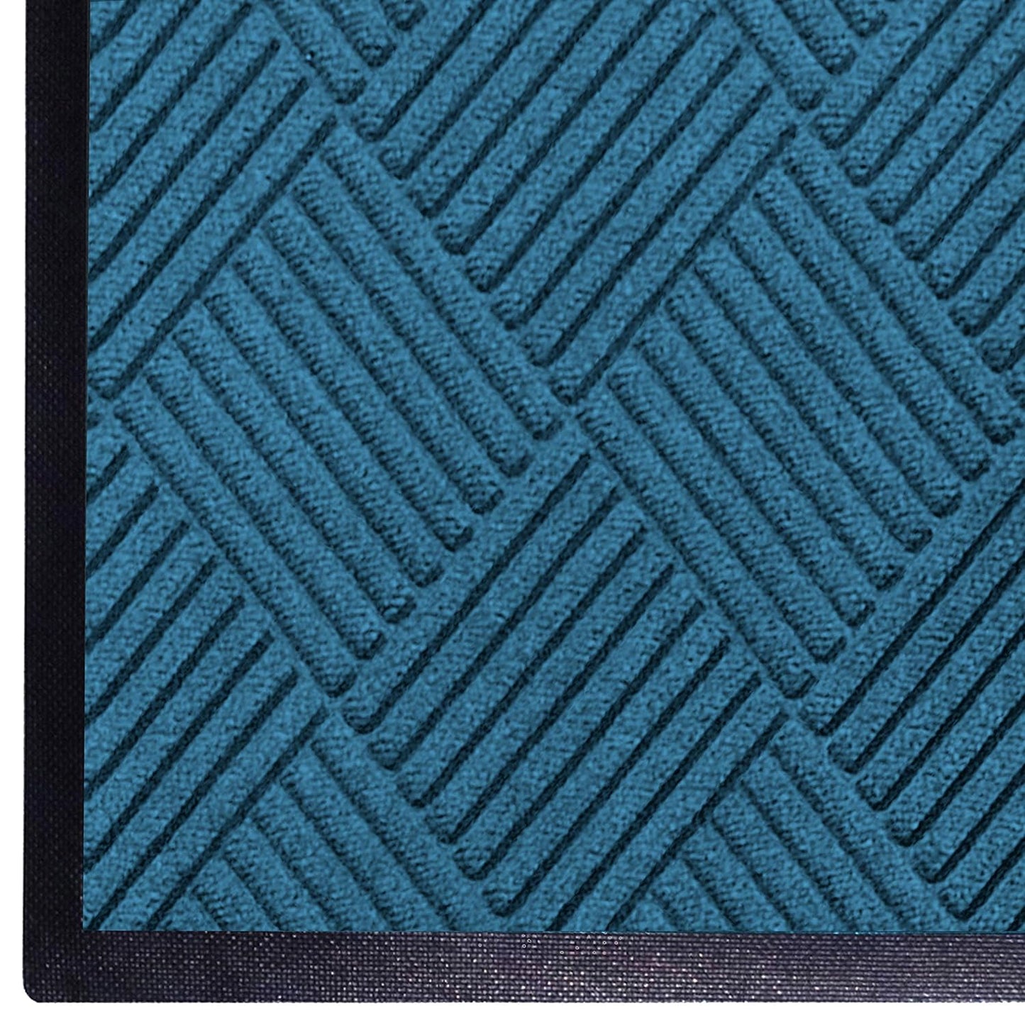 WaterHog Diamond | Commercial-Grade Entrance Mat with Rubber Border – Indoor/Outdoor, Quick Drying, Stain Resistant Door Mat (Medium Blue, 6' x 12')