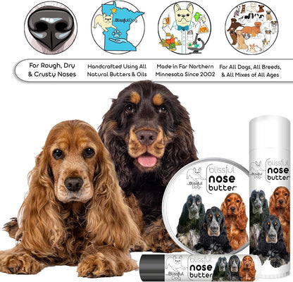 The Blissful Dog English Cocker Spaniel Unscented Nose Butter - Dog Nose Butter, 2-Ounce