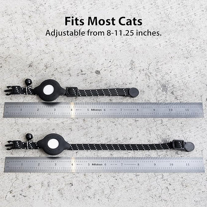 AirTag Cat Collar Breakaway - TagVault™ - Secure AirTag Cat Collar, Ultra-Compact, Doesn't Dangle, Refelective, Bell | Elevation Lab (with Collar)
