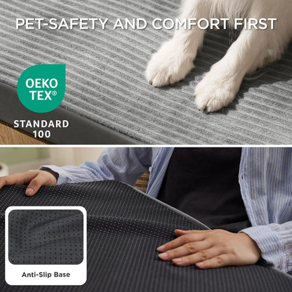 Bedsure Dog Beds Large Sized Dog- Orthopedic Pet Beds with Removable Machine Washable Cover, Egg Crate Foam Puppy Pad, Suitable for Pet Up to 50 lbs, 35"x22"