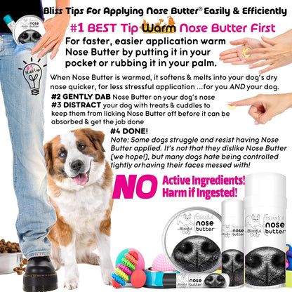 The Blissful Dog 3 Cute Puppies Unscented Nose Butter, 16oz