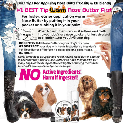 The Blissful Dog Cavalier King Charles Spaniel Nose Butter, Versatile Dog Nose Balm for Dry Nose, Handcrafted Nose Moisturizer, Easy-to-Apply Dog Essentials, Unscented, 0.50 oz.