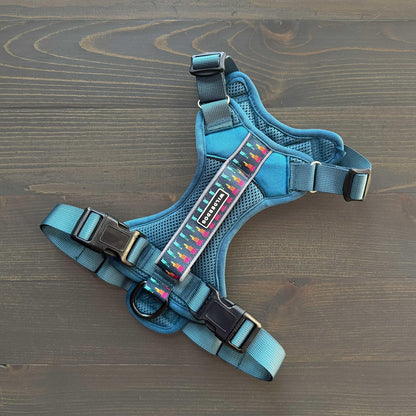 Wilderdog Lightweight Dog Harness with Reflective Straps - Large - Pacific Blue