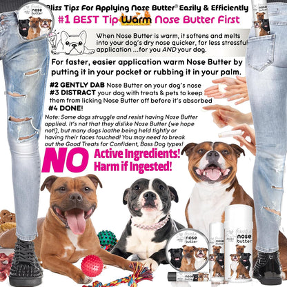 The Blissful Dog Staffordshire Pitbull Terrier Unscented Nose Butter - Dog Nose Butter, 8 Ounce