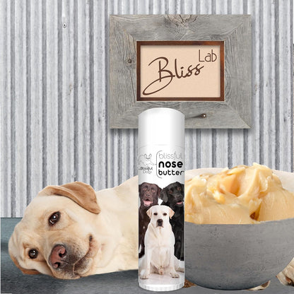 The Blissful Dog Labrador Retriever Nose Butter for Dry, Cracked Skin, Lick-Safe Dog Nose Balm with Moisturizing Shea Butter, Almond, Olive, and Essential Oils, Pet Supplies, Uncented, 0.50 oz.