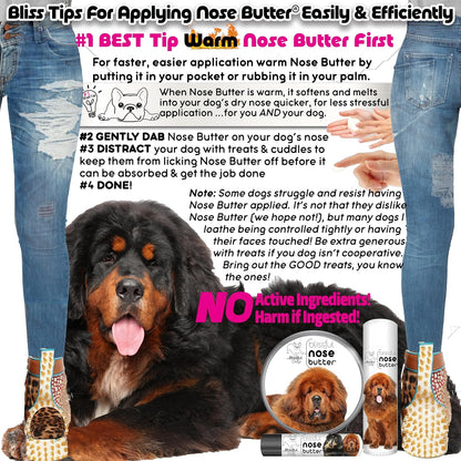 The Blissful Dog Tibetan Mastiff Unscented Nose Butter - Dog Nose Butter, 4 Ounce