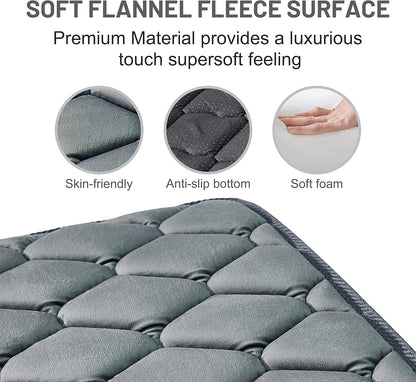 Dog Crate Mats,Soft Kennel Pads Washable with Anti-Slip Bottom,Dog Kennel Pads for Sleeping,Pets Mattress Cat Dog Beds for Large Medium Dogs(29x18,Grey)