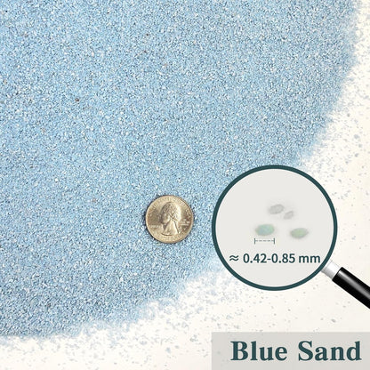 10 lbs Blue Sand Aquarium Substrate, 0.4-0.8 mm Decorative Sand for Aquarium, Fish Tank, Paintings, Candle, Vase, Wedding Ceremony, Arts Crafts and Bowl Fillers