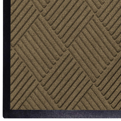 WaterHog Diamond | Commercial-Grade Entrance Mat with Rubber Border – Indoor/Outdoor, Quick Drying, Stain Resistant Door Mat (Camel, 4' x 6')