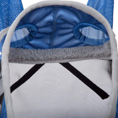 Harrison Howard CareMaster Pro Luminous Fine Mesh UV-Proof Fleece Padding Fly Mask Half Face Aquamarine (XL; Extra Full)