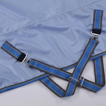 Horse Fly Sheet, Standard Neck Comfy Mesh Fly Sheet for Horses, Equine Summer Sheets UV-Protective Lightblue 84