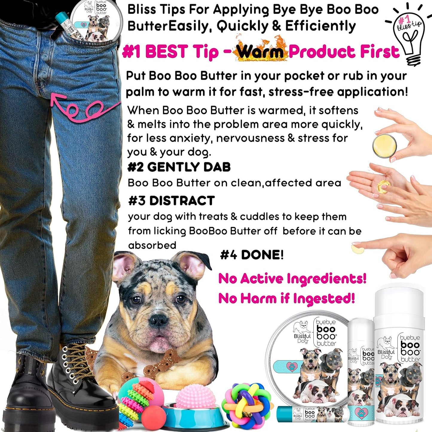 The Blissful Dog .15 oz Tube Olde ENGLISHE Bulldogge Booboo Butter