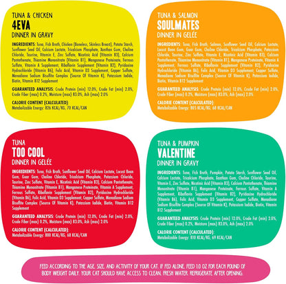 Weruva BFF Minced Natural Wet Cat Food, Batch O Besties Variety Pack, 3oz Can, Pack of 12