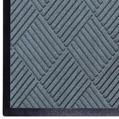 M+A Matting WaterHog Diamond | Commercial-Grade Entrance Mat with Rubber Border – Indoor/Outdoor, Quick Drying, Stain Resistant Door Mat (Bluestone, 3' x 5')