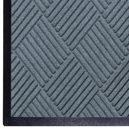 M+A Matting WaterHog Diamond | Commercial-Grade Entrance Mat with Rubber Border – Indoor/Outdoor, Quick Drying, Stain Resistant Door Mat (Bluestone, 4' x 8')