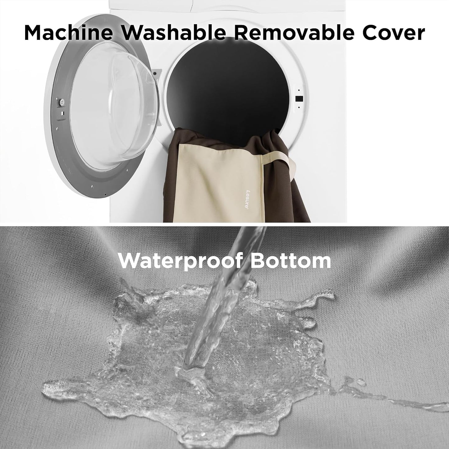 Lesure Small Dog Car Seat for Small Dogs - Soft Dog Booster Seat for Car with Storage Pocket and Clip-On Safety Leash and Thickened Memory Foam Filling, Pet Travel Carrier Bed Brown