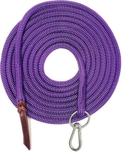 22' Long Line with SS O Ring and Carabiner (Purple)