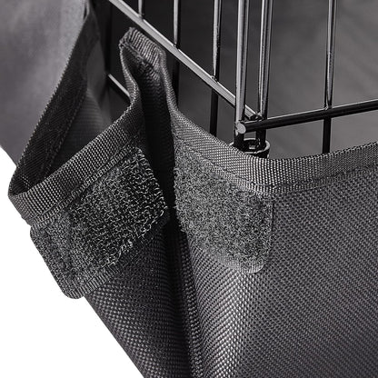 Amazon Basics Leakproof Canvas Bottom Guinea Pig Pet Cage with Divider Set, Black, 47.6"L x 24.2"W x 14.0"H