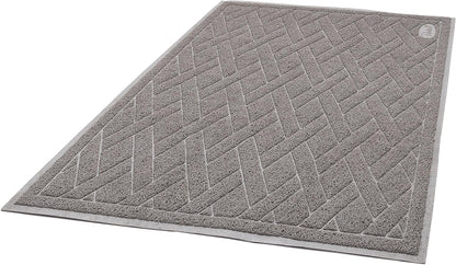Pawkin Cat Litter Mat, Jumbo XX-Large, 4x3 Feet, Fits Two Litter Boxes or Extra Coverage for One Box, Gray