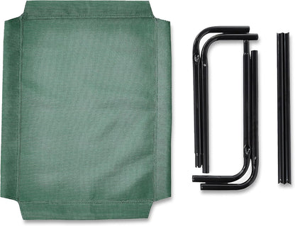 Amazon Basics Cooling Breathable Elevated Dog Bed with Metal Frame for Small Dogs, 36 x 22 x 7.5 Inch, Green