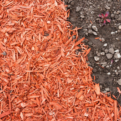 Premium Red Wood Mulch for Indoor, Patio, Potting Media, Gardens, Lawns, and Landscaping (0.5 CF - 14 L - 15 QTS)