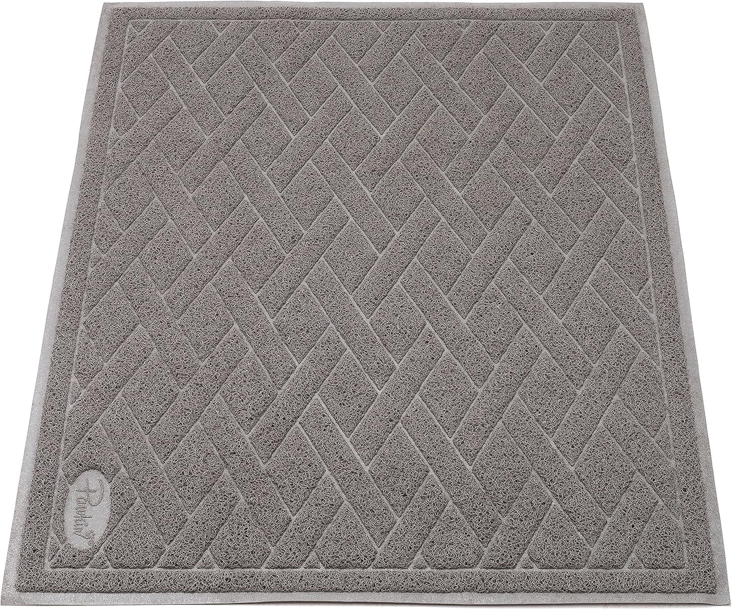 Pawkin Cat Litter Mat, Jumbo XX-Large, 4x3 Feet, Fits Two Litter Boxes or Extra Coverage for One Box, Gray