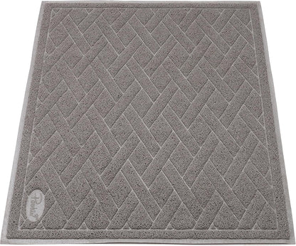 Pawkin Cat Litter Mat, Jumbo XX-Large, 4x3 Feet, Fits Two Litter Boxes or Extra Coverage for One Box, Gray